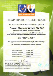 Environmental Management – ISO14001:2004 – Certificate No. AEN1039 & AEN1040